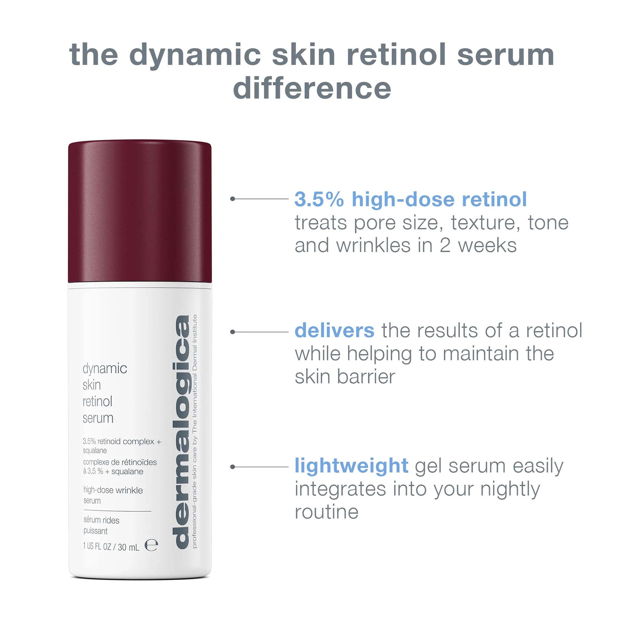 dynamic skin retinol serum travel size